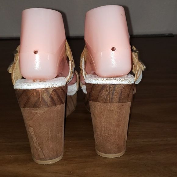 Sbicca Vintage Collection Wooden Platform Sandals‎ - Picture 5 of 11